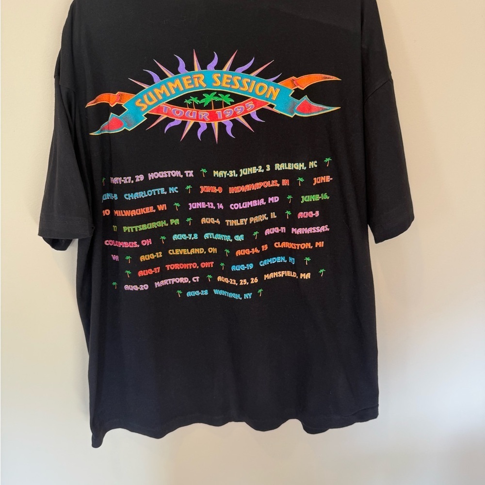 VINTAGE 1995 Jimmy Buffett Summer Session Tour T-Shirt XL Unisex City List - Picture 3 of 9